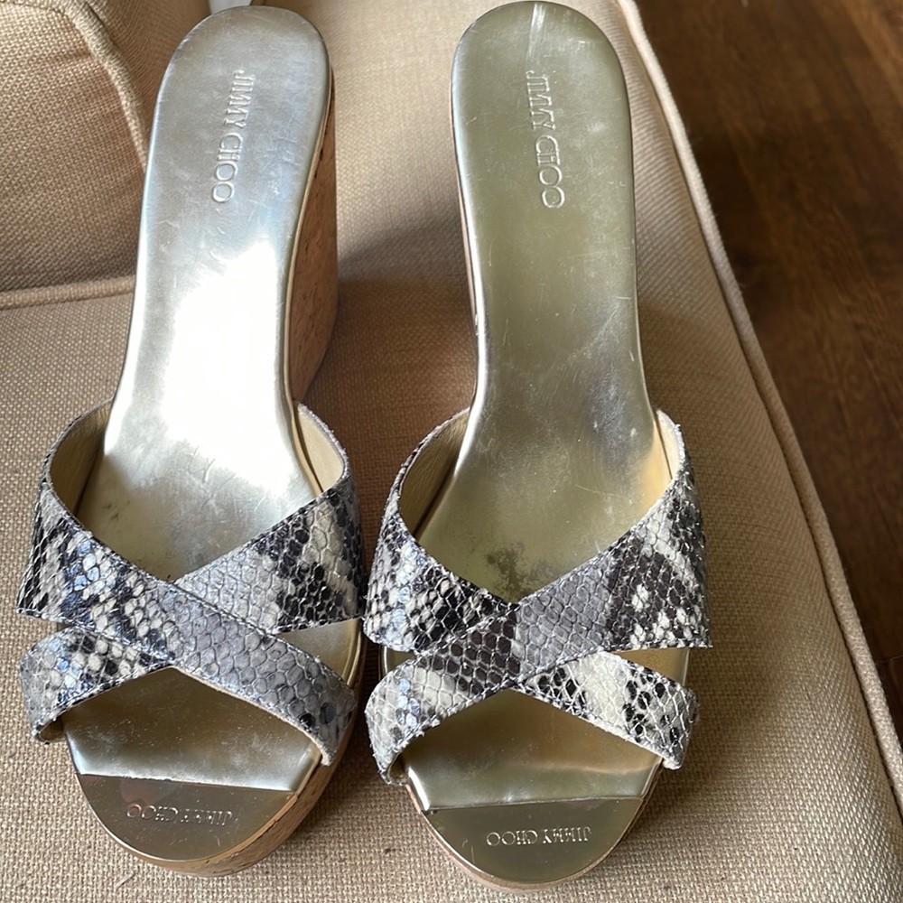 Jimmy Choo Wedges Snake Skin
